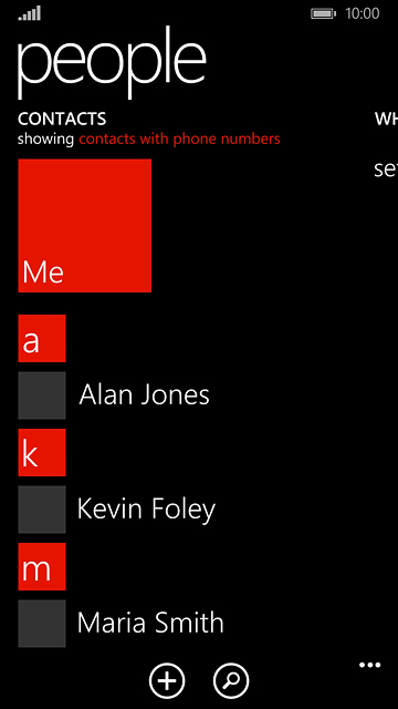 Press the new contact icon.