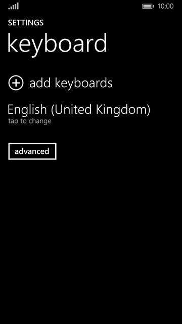 Press add keyboards.