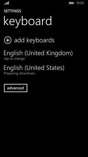Press the required language.