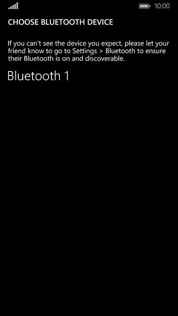 Press the required Bluetooth device.The file is sent.