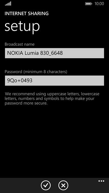 If you want to password protect your hotspot:Press the field below 