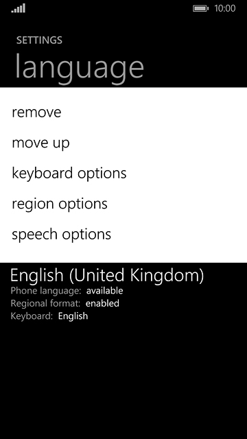 Press move up.Repeat this until the language is at the top of the list.