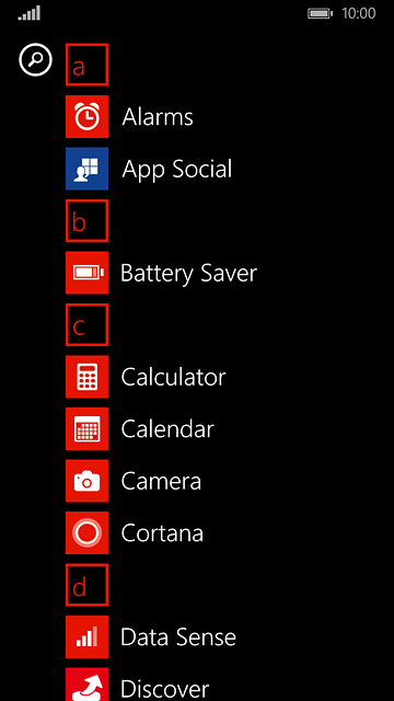Slide your finger left across the display to open the main menu.Press Data Sense.