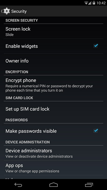 Press Screen lock.