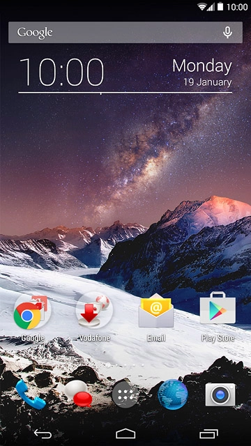 Press the menu icon.