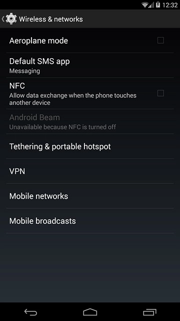 Press Tethering & portable hotspot.