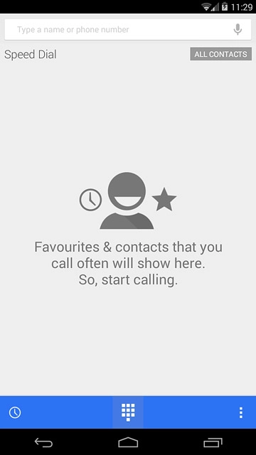 Press the keypad icon.
