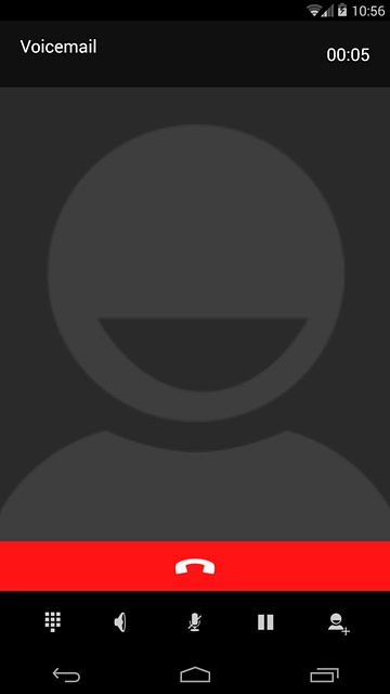 Press the end call icon to end the call.