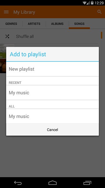 Press the required playlist.