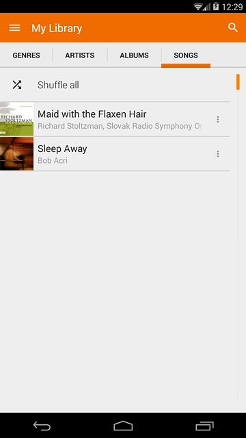 Go to the required audio file.Press the required audio file.