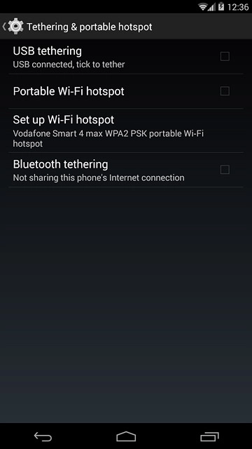 Press Set up Wi-Fi hotspot.