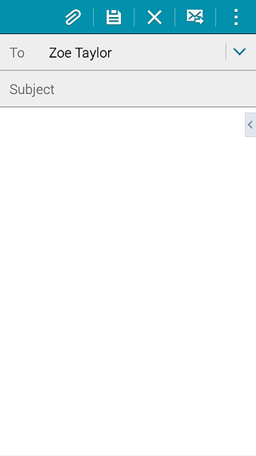 Press Subject and key in a subject for the email message.