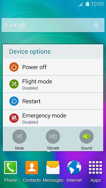 Press Flight mode to turn the function on or off.