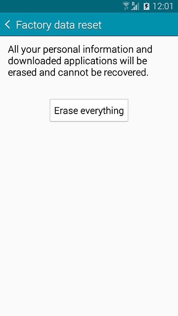 Press Erase everything.Wait a moment while the factory default settings are restored.Follow the instructions on the display to set up your phone and prepare it for use.