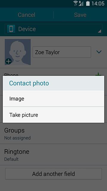 To assign a saved picture:Press Image.