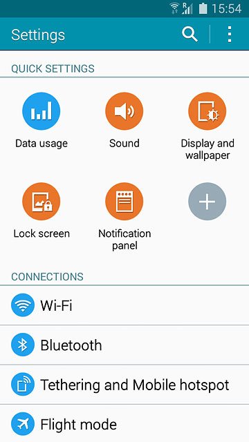Press Data usage.