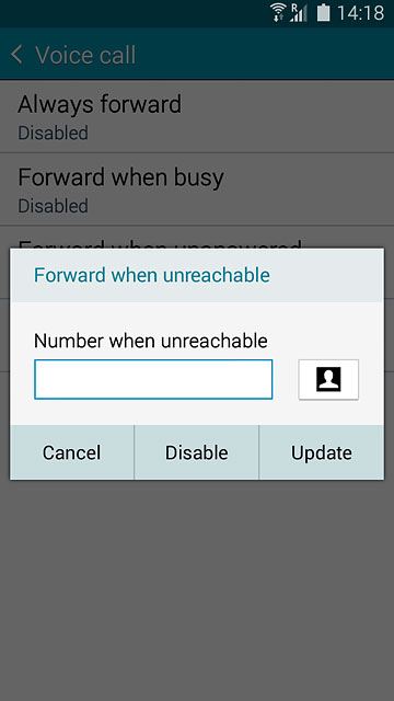 Press Disable.Repeat until all diverts have been cancelled.