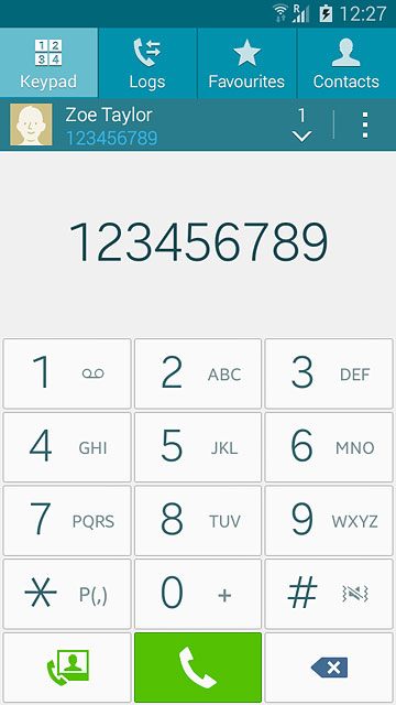 Key in the required number and press the call icon.