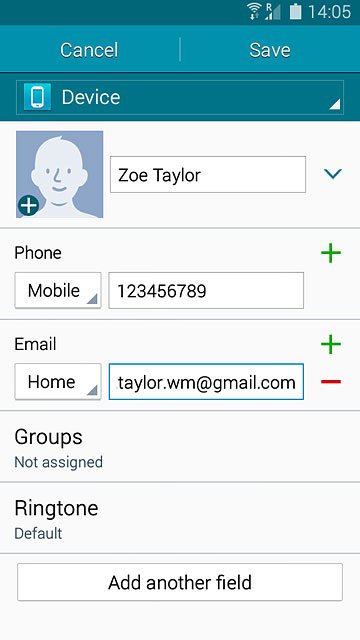 Press the drop down list next to the email address.