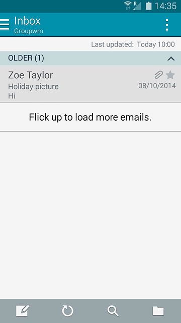 Press the new email message icon.