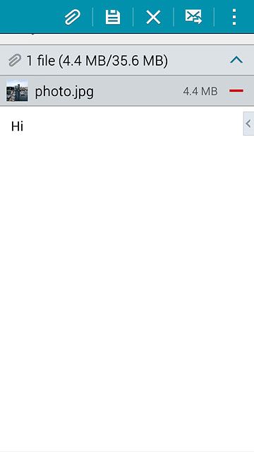 Press the send icon when you've finished your email message.