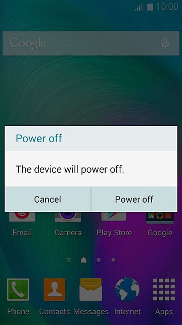 Press Power off.