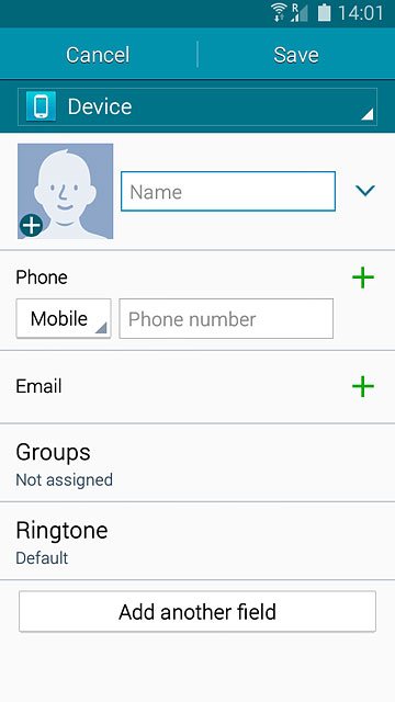 Press the drop down list above 
