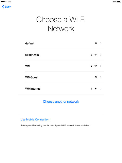 To activate your tablet using Wi-Fi:Press the required Wi-Fi network or Choose another network.Follow the instructions on the display to connect to the required Wi-Fi network.