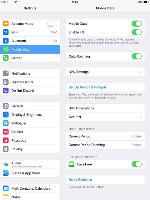 Press APN Settings.