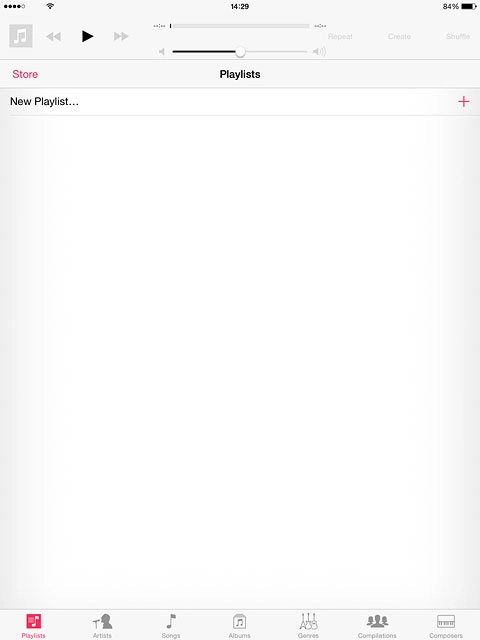 Press Playlists.