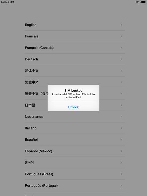 Slide your finger right on the display.Press Unlock.