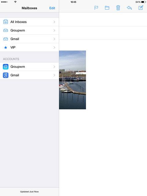 Press the required email account below 