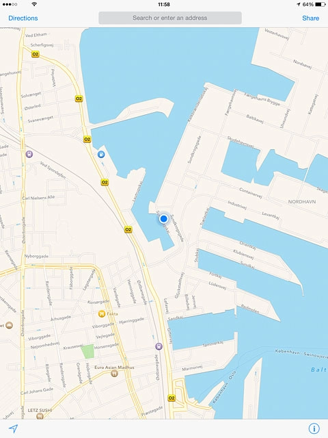 Press Search or enter an address.