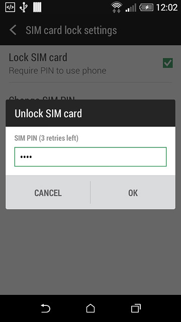 Key in your PIN and press OK.