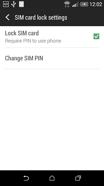Press Lock SIM card to turn the function on or off.