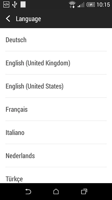 Press the required language.