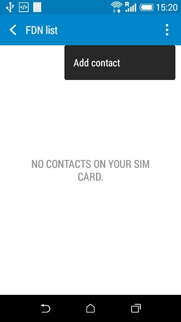Press Add contact and key in the required name.