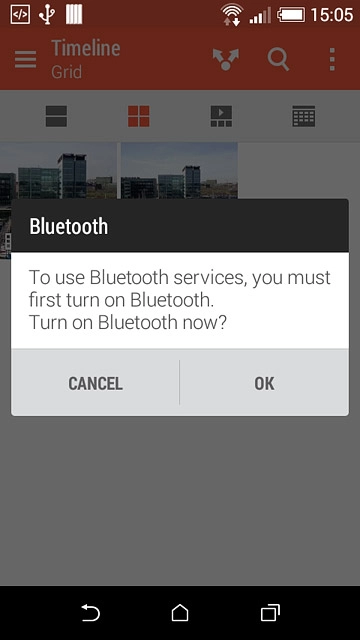 If Bluetooth is turned off:Press OK to turn on Bluetooth.