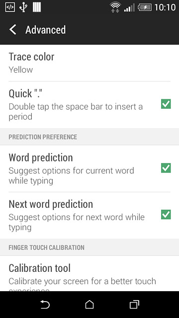 Press Word prediction until the function is turned on.