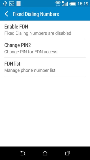 Press Enable FDN or Disable FDN (depending on the current setting).