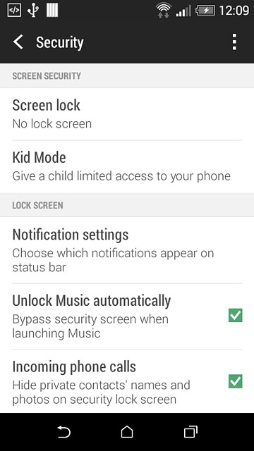 Press the home icon to return to the home screen.