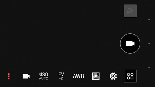 If the video recorder is turned on:Press the camera mode icon.