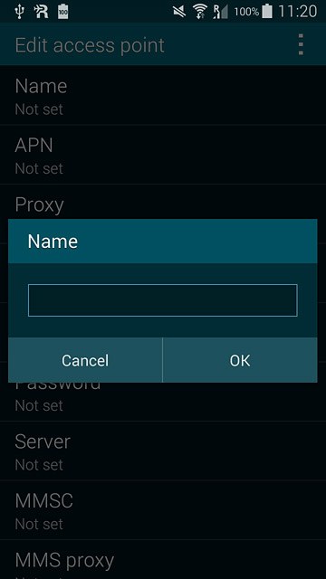 Key in Vodafone MMS and press OK.