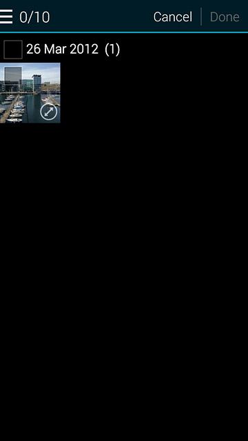 Press the required picture to select it.