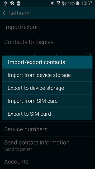 Press Export to SIM card.