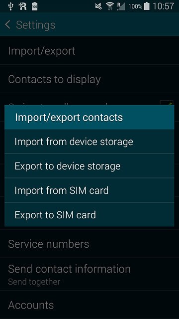 Press Import from SIM card.