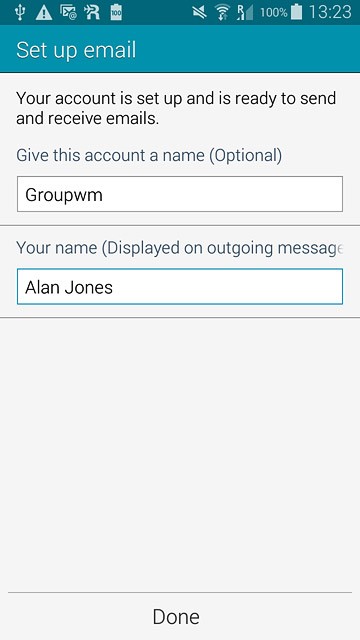 Press Done.Wait while your phone retrieves new email messages.