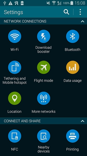 Press Data usage.