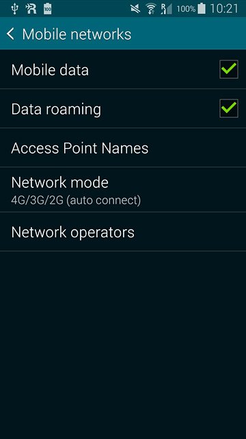 Press Network mode.