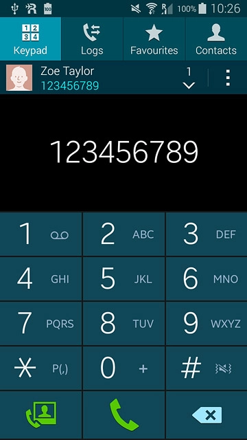 Key in the required number and press the call icon.